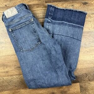 Everlane Womens‎ Cotton The Way High Sailor Wide Legged Jeans Blue Size 25S